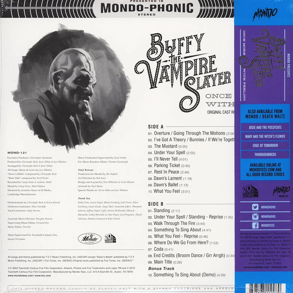 V.A. - OST Buffy The Vampire Slayer Transparent Blue Vinyl Edition