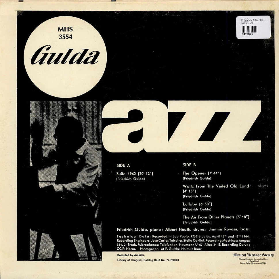 Friedrich Gulda And Albert Heath / Jimmy Rowser - Gulda Jazz