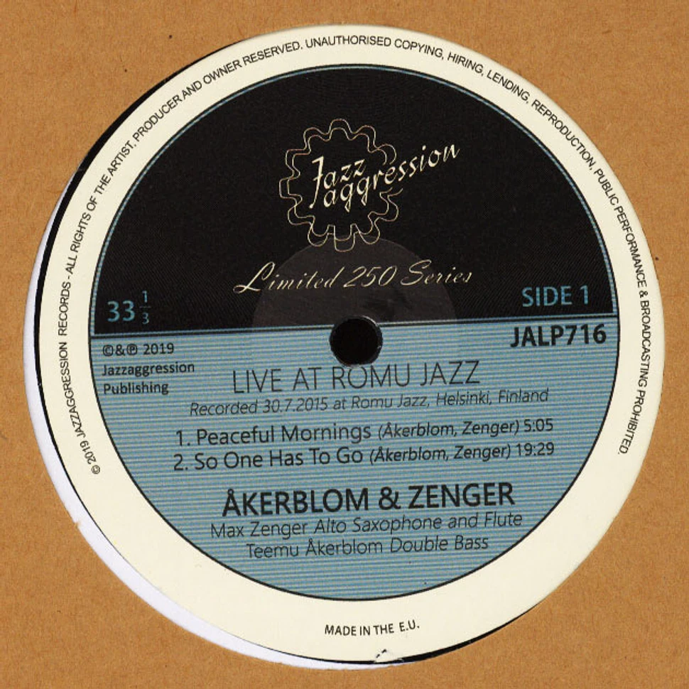 Akerblom & Zenge - Live At Romu Jazz