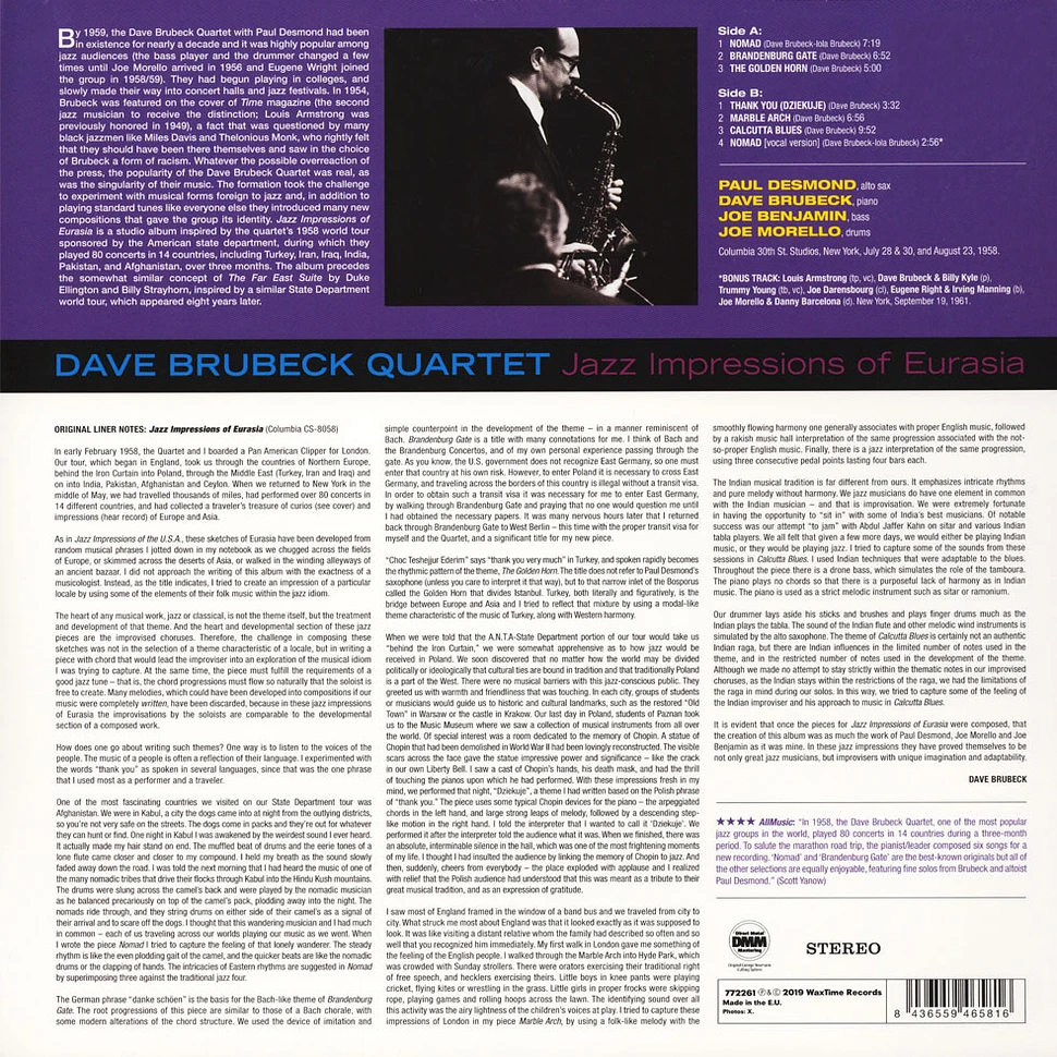 Dave Brubeck Quartet - Jazz Impressions Of Eurasia