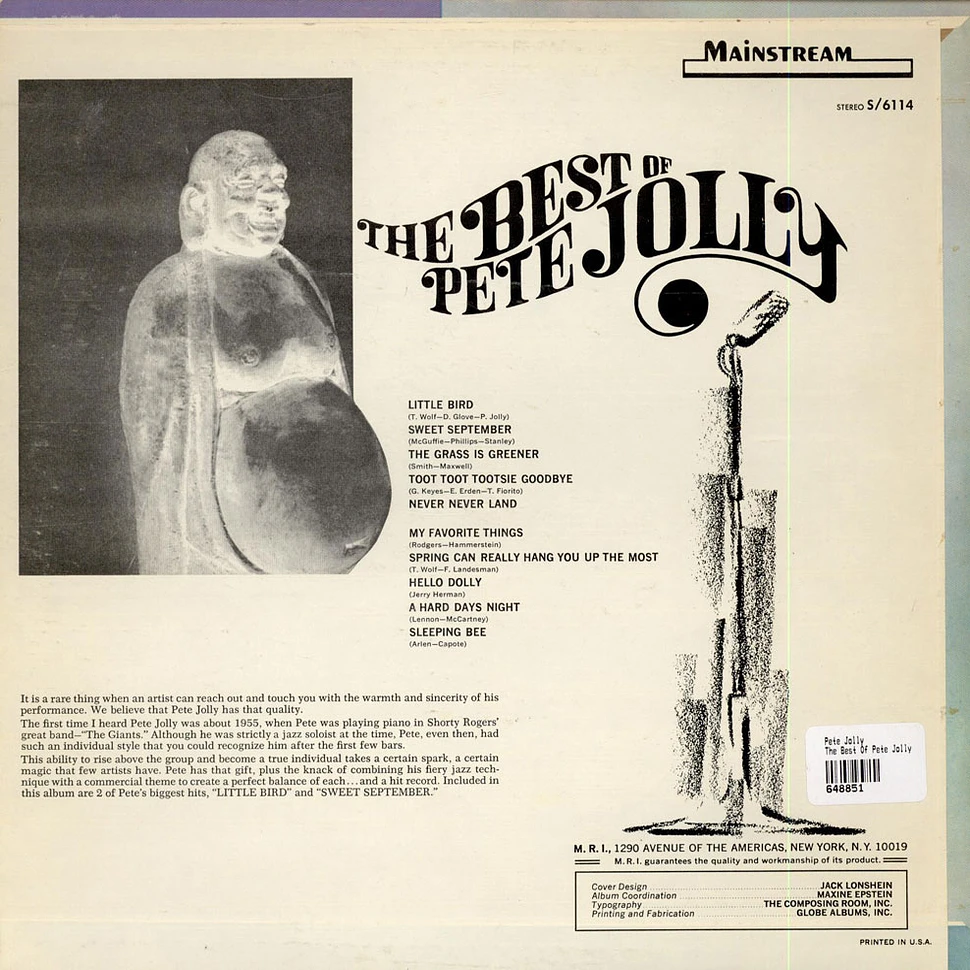 Pete Jolly - The Best Of Pete Jolly