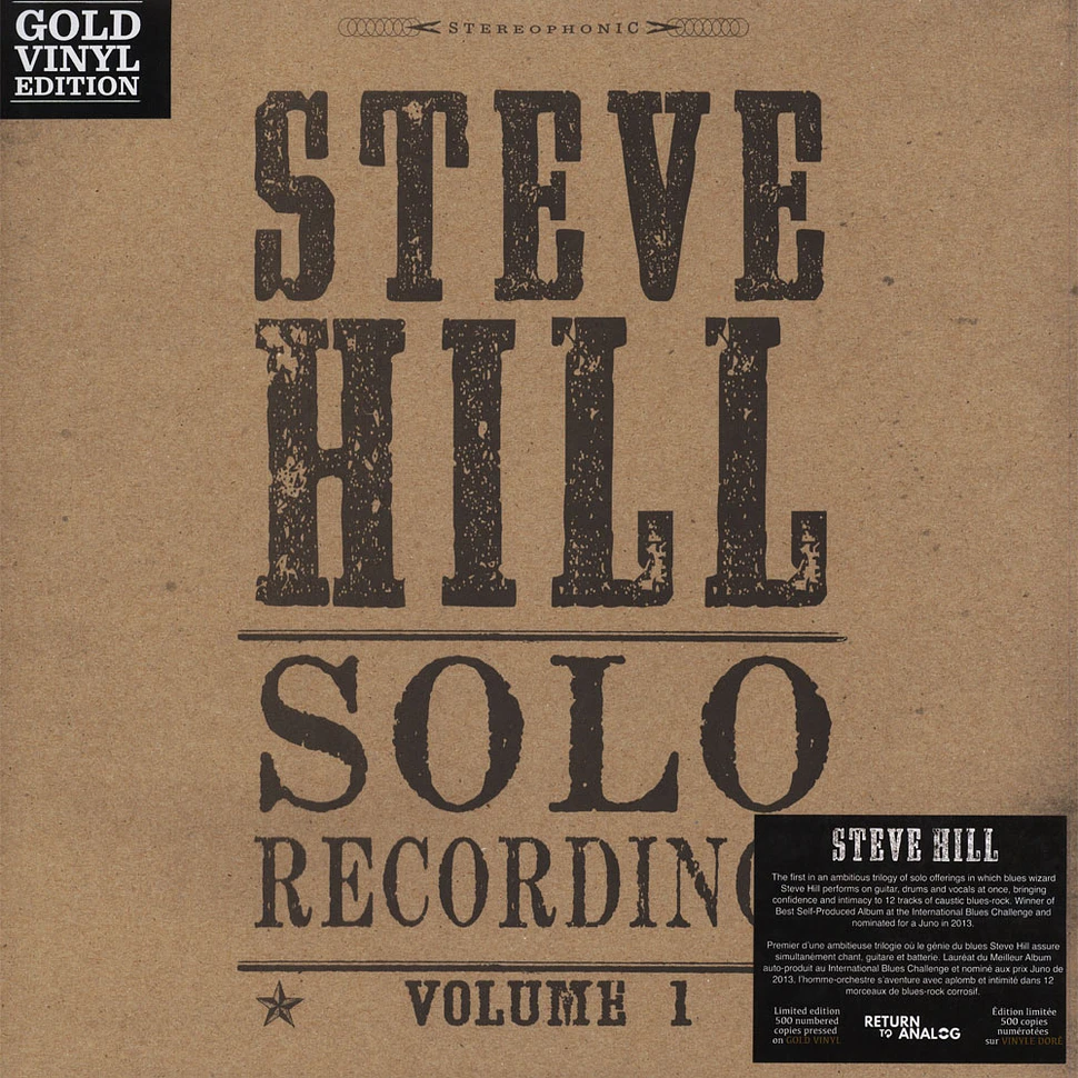 Steve Hill - Solo Recordings Volume 1