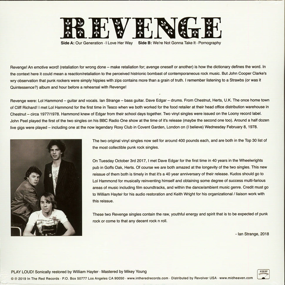 The Revenge - Four Song 12inch