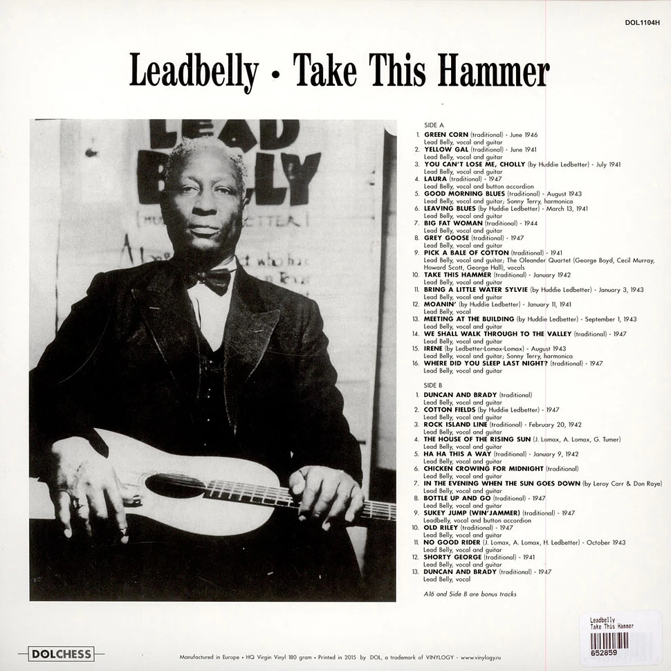 Leadbelly - Take This Hammer