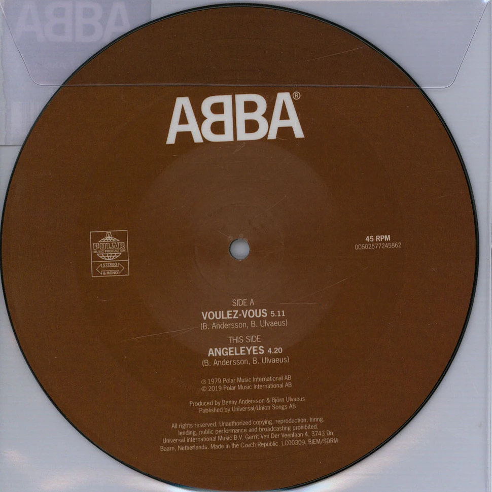 ABBA - Voulez Vous Limited 7" Picture Disc Edition