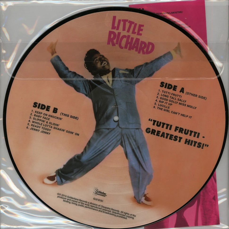 Little Richard - Tutti Frutti - Greatest Hits Picture Disc Edition