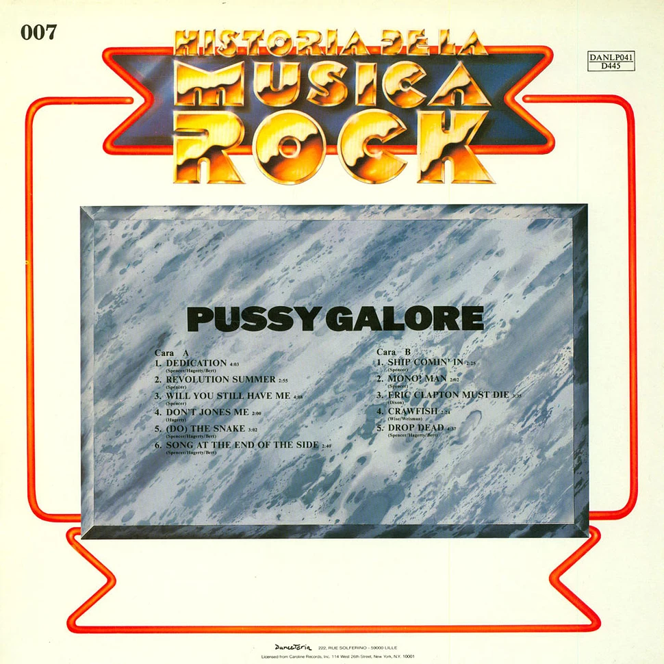 Pussy Galore - Historia De La Musica Rock