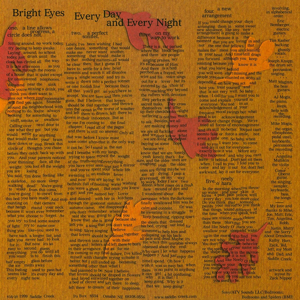 Bright Eyes - Every Day And Every Night