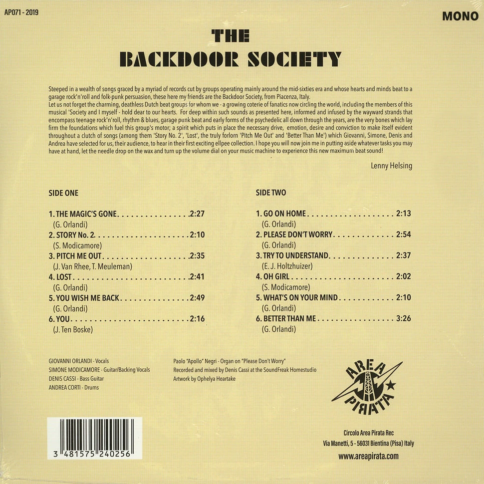 Backdoor Society - Backdoor Society