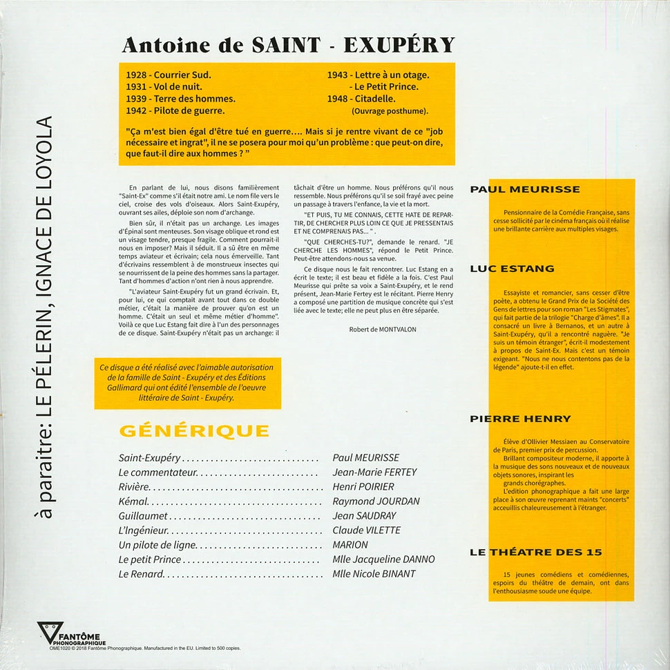 Luc Pestang & Pierre Henry - Saint-Exupery