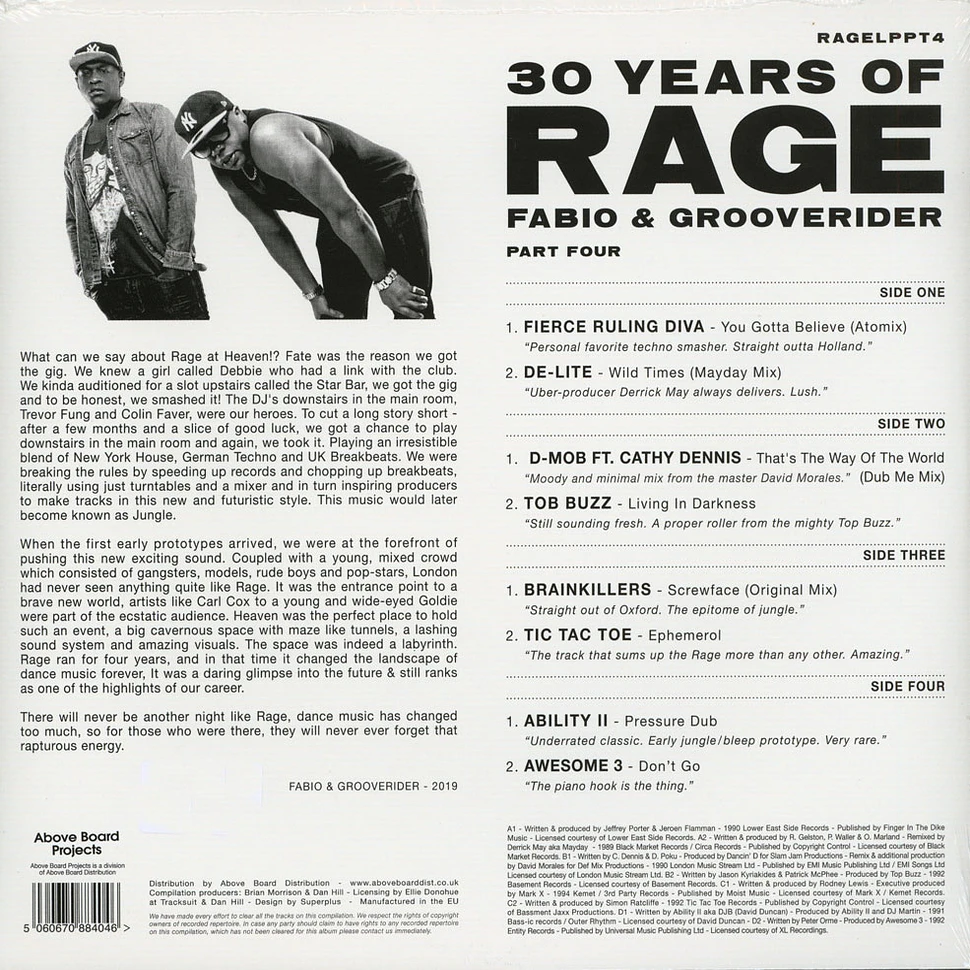 Fabio & Grooverider - 30 Years Of Rage Part 4