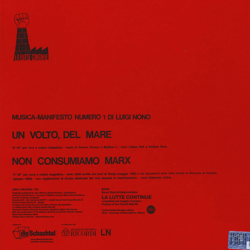 Luigi Nono - Non Consumiamo Marx - Musica Manifesto N. 1 Di Luigi Nono