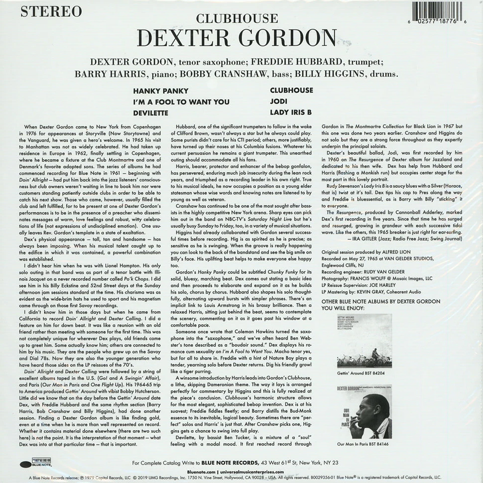 Dexter Gordon - Clubhouse Tone Poet Vinyl Edition