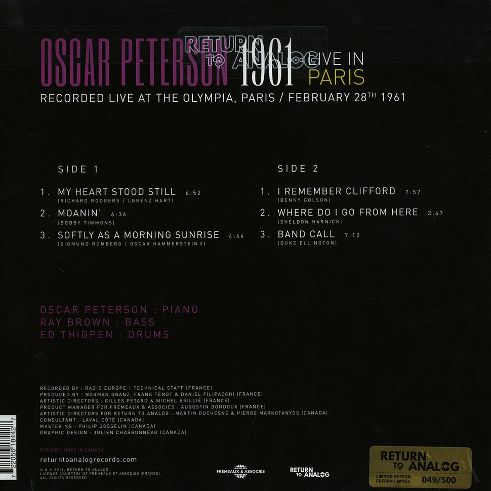 Oscar Peterson - Live In Paris 1961