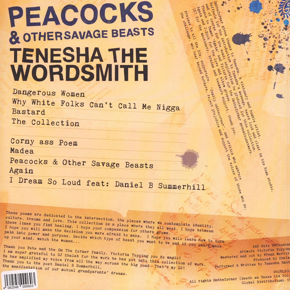 Tenesha The Wordsmith - Peacocks & Other Savage Beasts