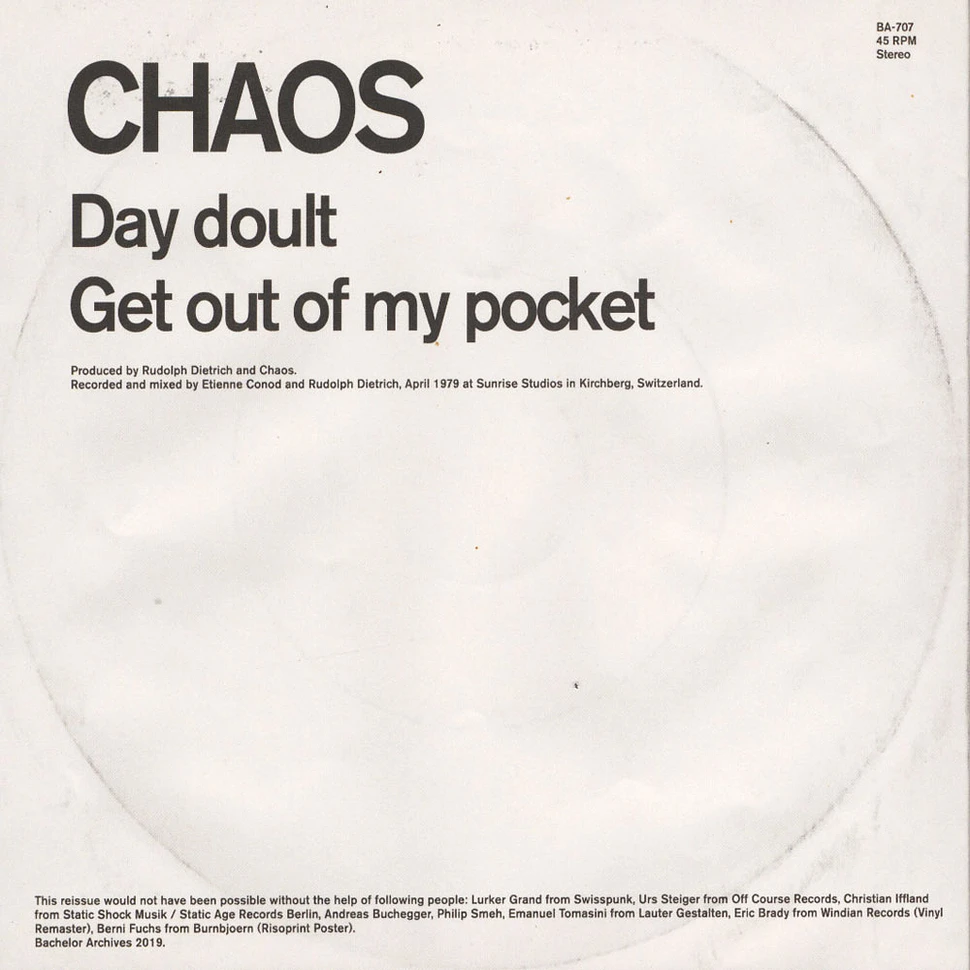 Chaos - Day Doult / Get Out Of My Pocket