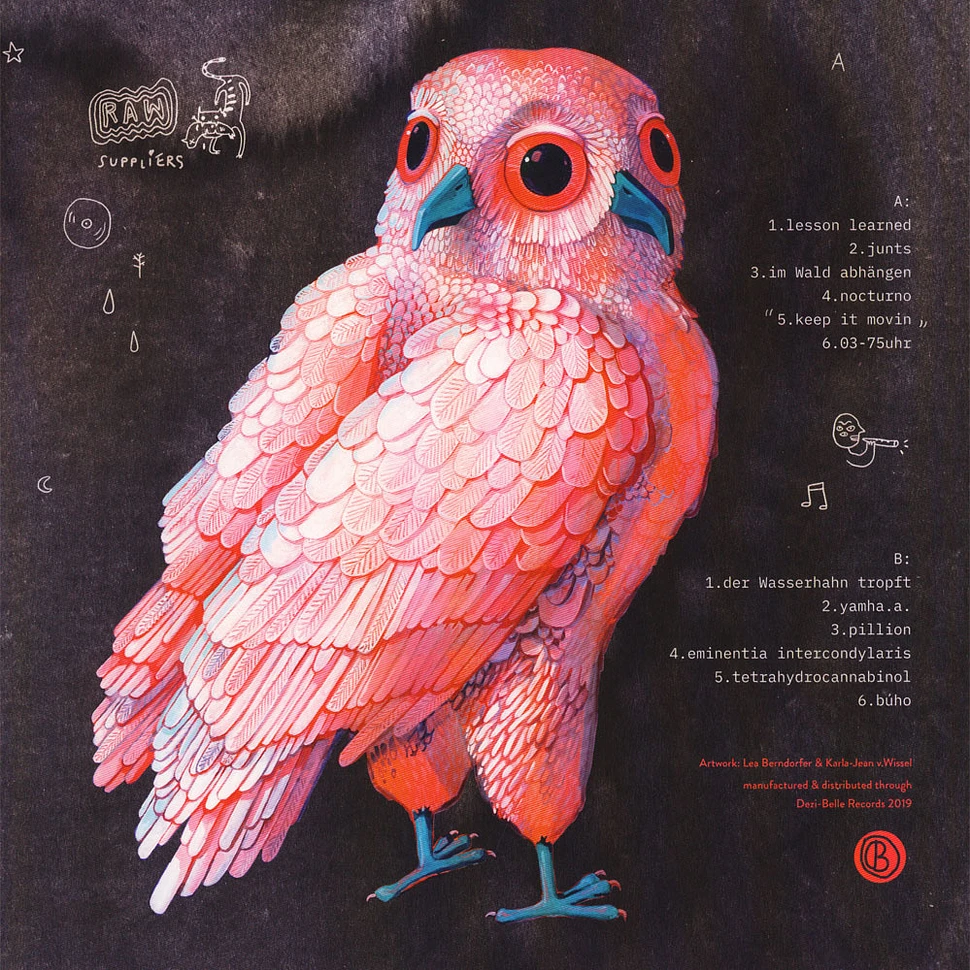 Asbeluxt & Loopacca - Nocturno Pink & Transparent Blue Split Vinyl Edition