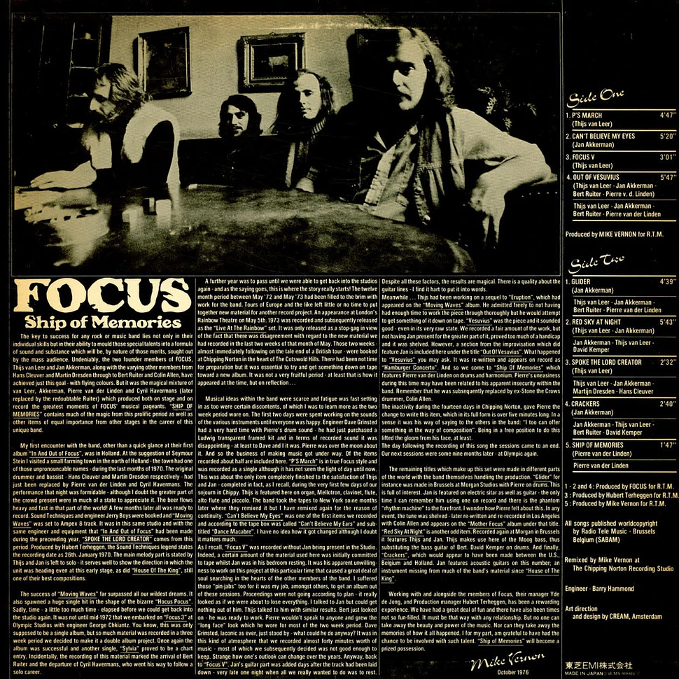 Focus = Focus - Ship Of Memories = 美の魔術