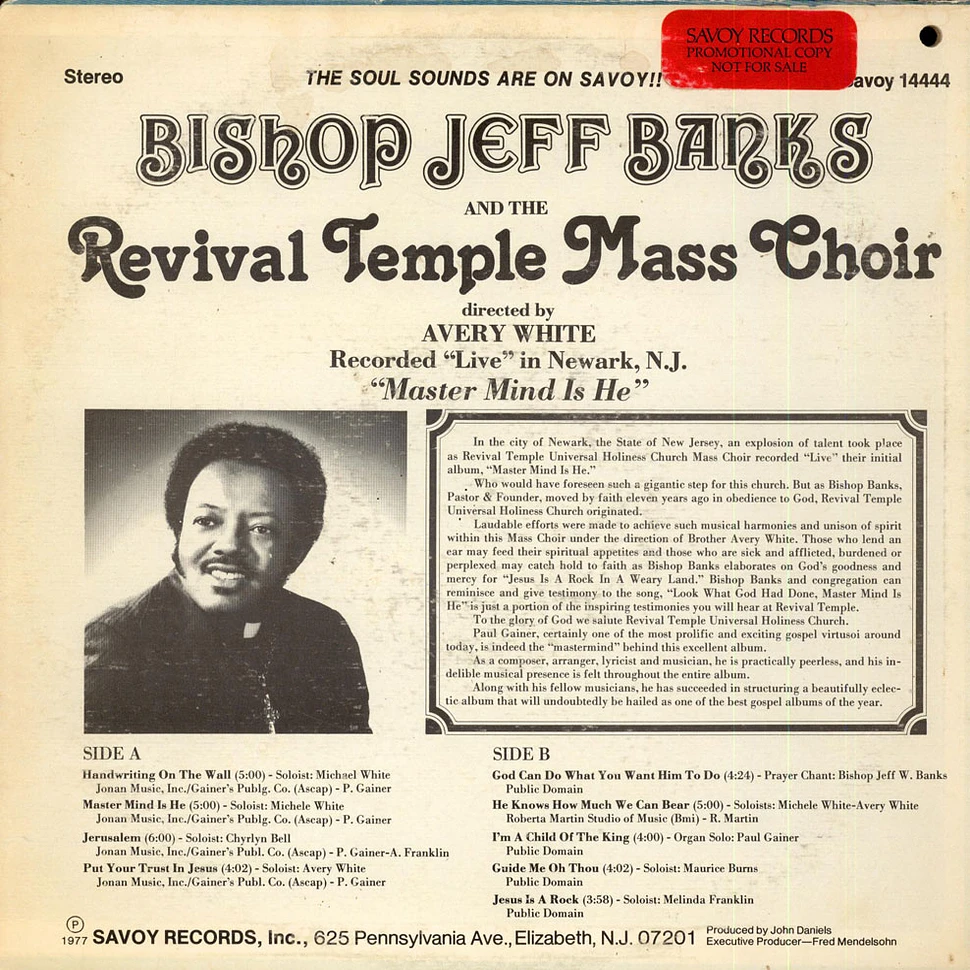 Bishop Jeff Banks And The Revival Temple Mass Choir - Master Mind Is He