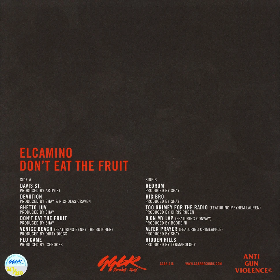 Elcamino - Don't Eat The Fruit Banana Skin Vinyl Edition