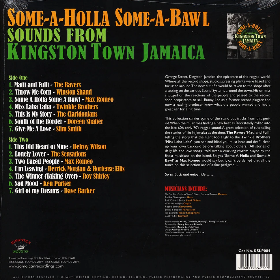 V.A. - Some A Holla Some A Bawl Sounds From Kingston Town Jamaica