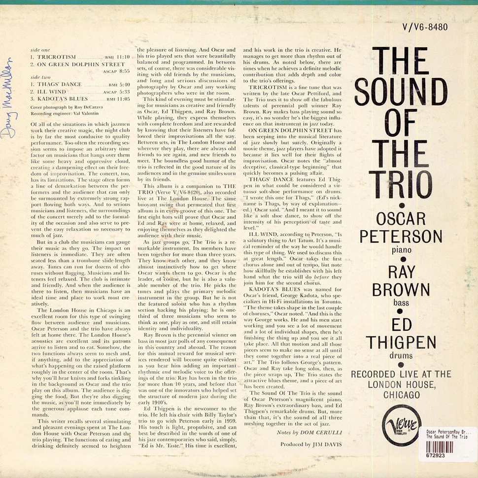 Oscar Peterson, Ray Brown, Ed Thigpen - The Sound Of The Trio