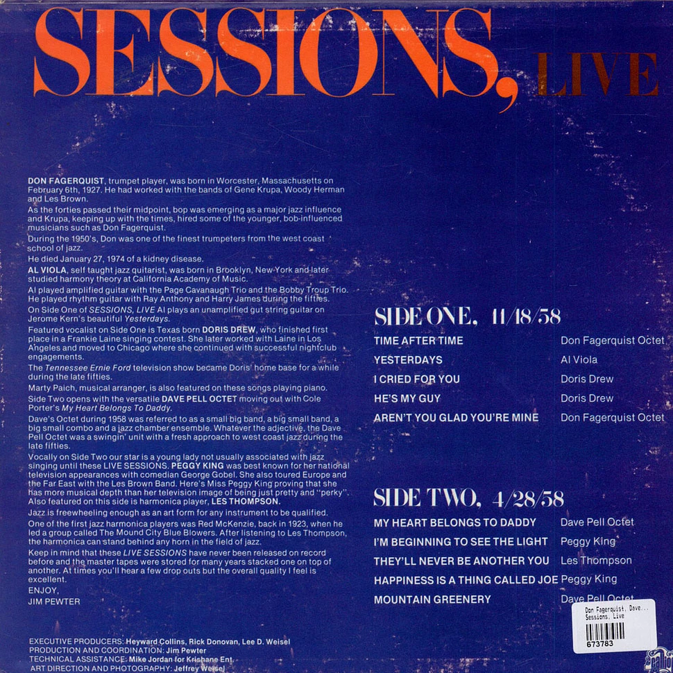 Don Fagerquist, Dave Pell And Al Viola - Sessions, Live