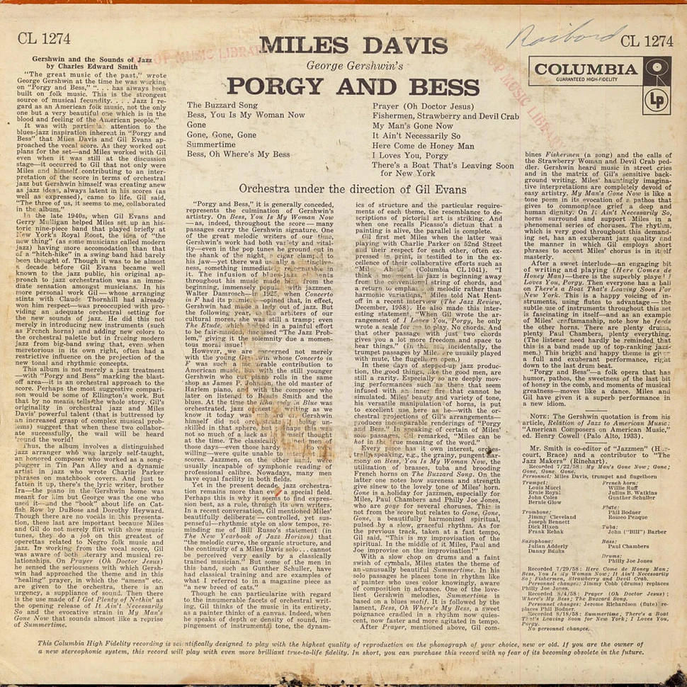 Miles Davis - Porgy And Bess