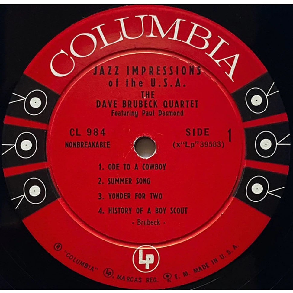 The Dave Brubeck Quartet - Jazz Impressions Of The U.S.A.