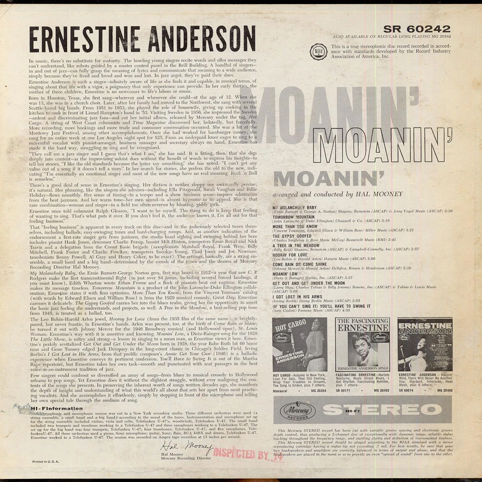 Ernestine Anderson - Moanin'