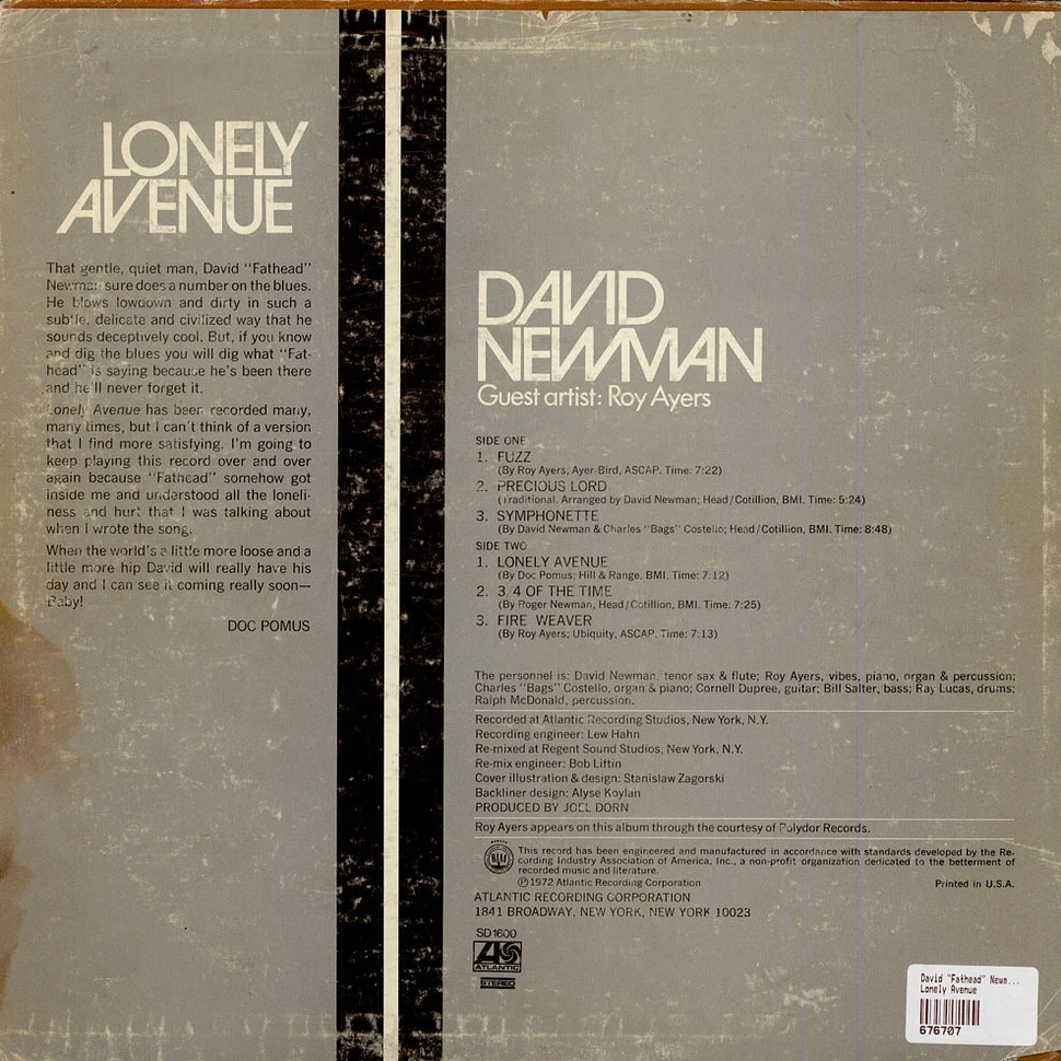 David "Fathead" Newman - Lonely Avenue