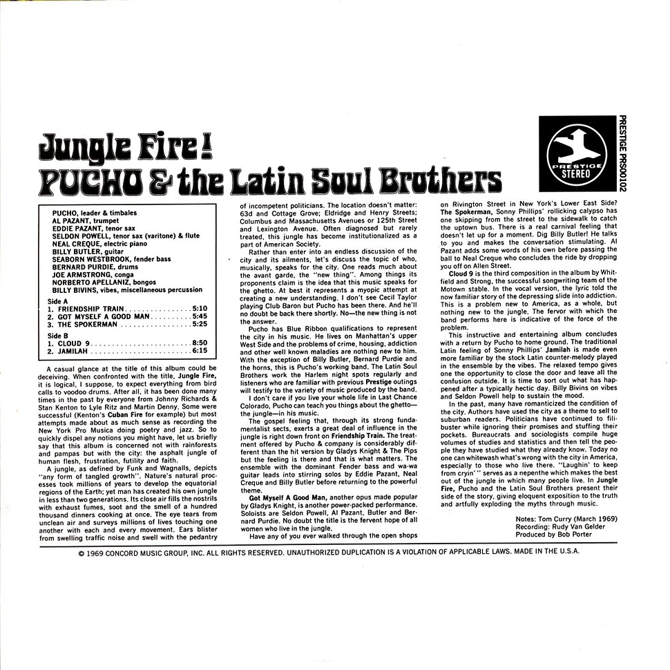 Pucho & The Latin Soul Brothers - Jungle Fire Audiophile Edition