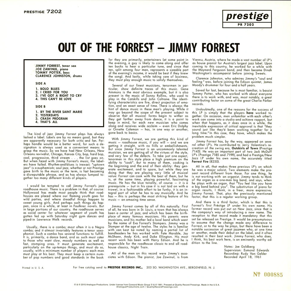 Jimmy Forrest - Out Of The Forrest