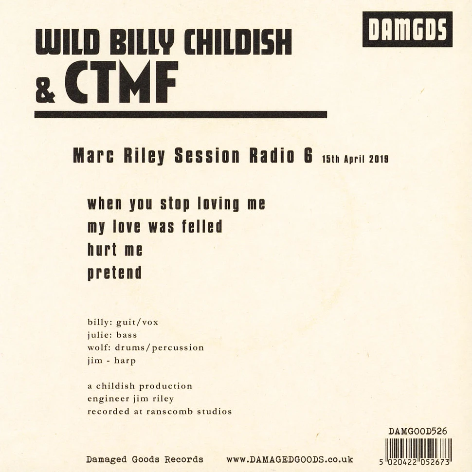 Wild Billy Childish & CTMF - Marc Riley Session 2019 EP