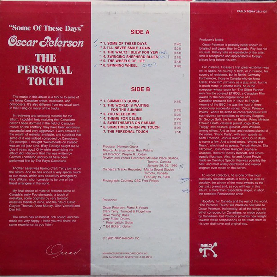 Oscar Peterson - The Personal Touch