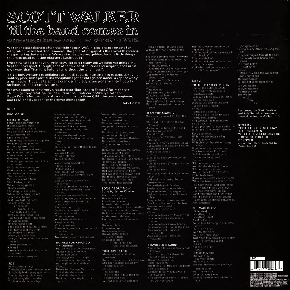 Scott Walker - Til The Band Comes In Remastered 2013 Deluxe Vinyl Edition