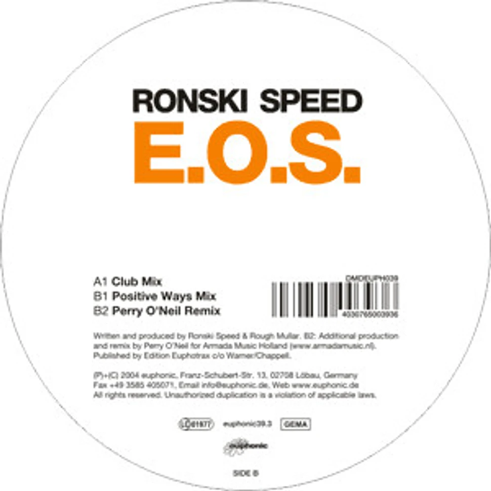Ronski Speed - E.O.S.