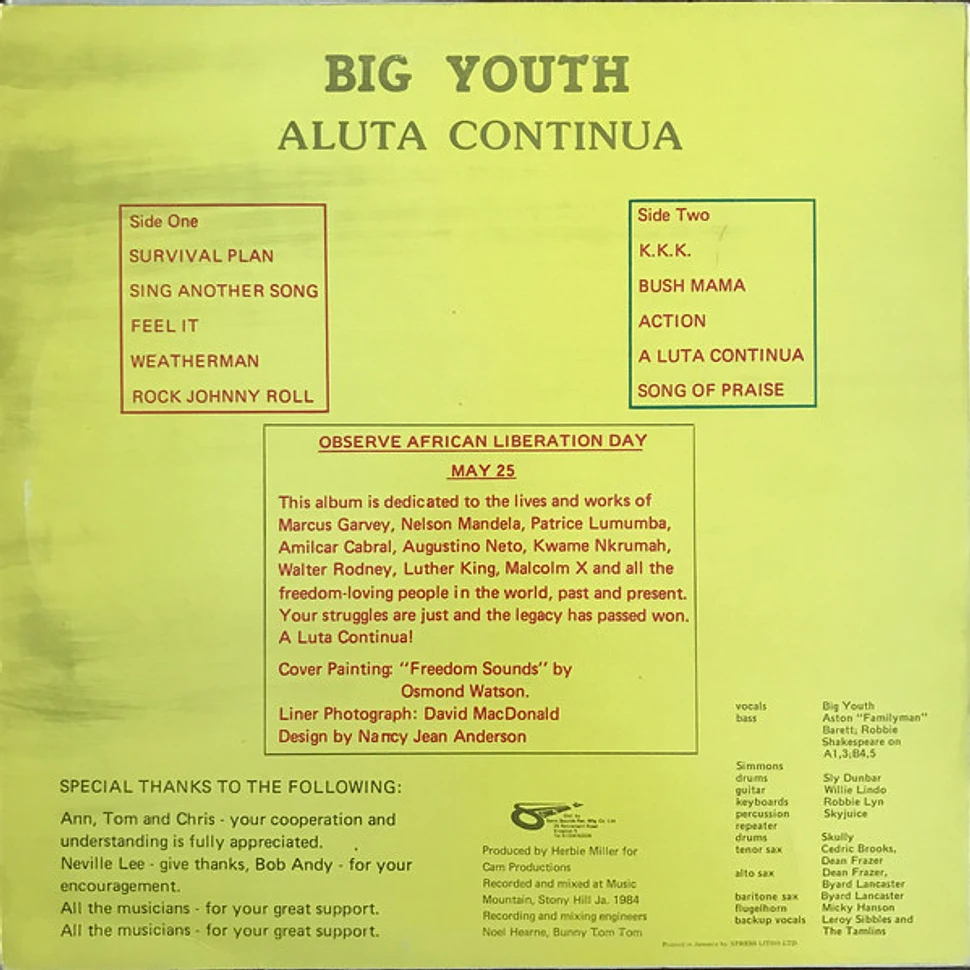 Big Youth - Aluta Continua