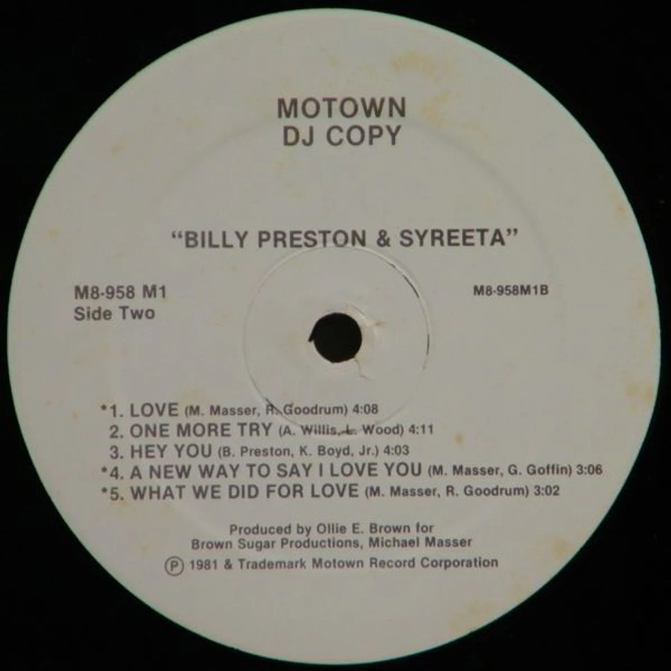 Billy Preston & Syreeta - Billy Preston & Syreeta