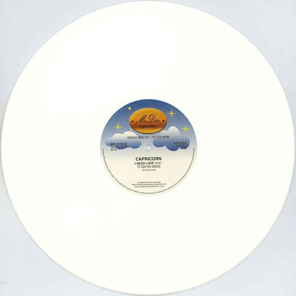 Capricorn - I Need Love White Vinyl Edition