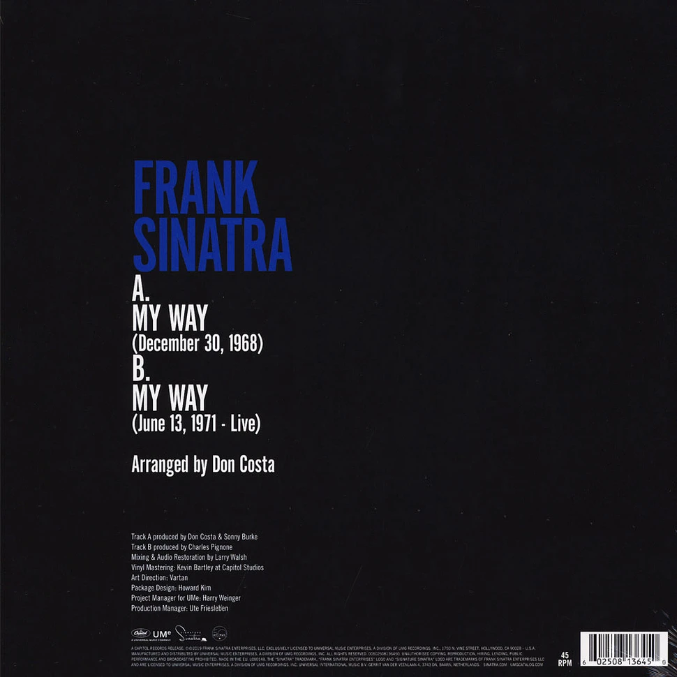 Frank Sinatra - My Way / My Way (Live) Black Friday Record Store Day 2019 Edition