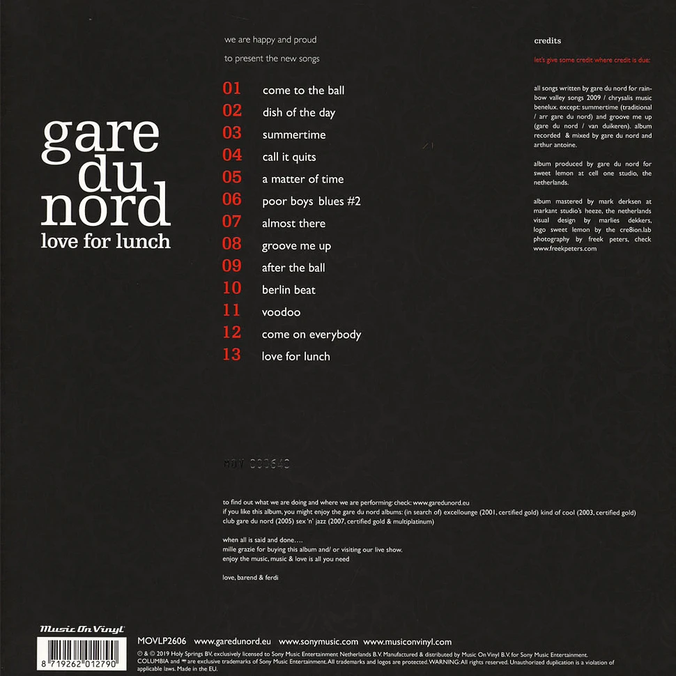 Gare Du Nord - Love For Lunch Colored Vinyl Edition
