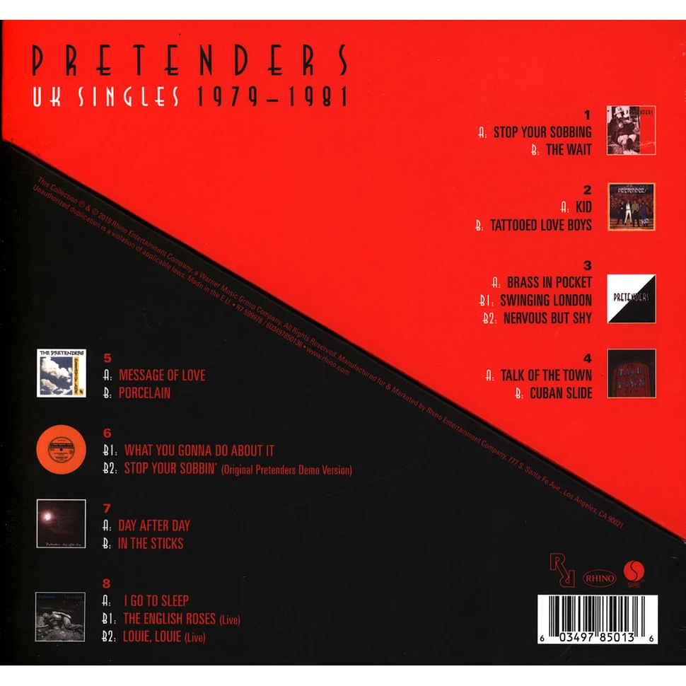 Pretenders - UK Singles 1979-1981 Black Friday Record Store Day 2019 Edition