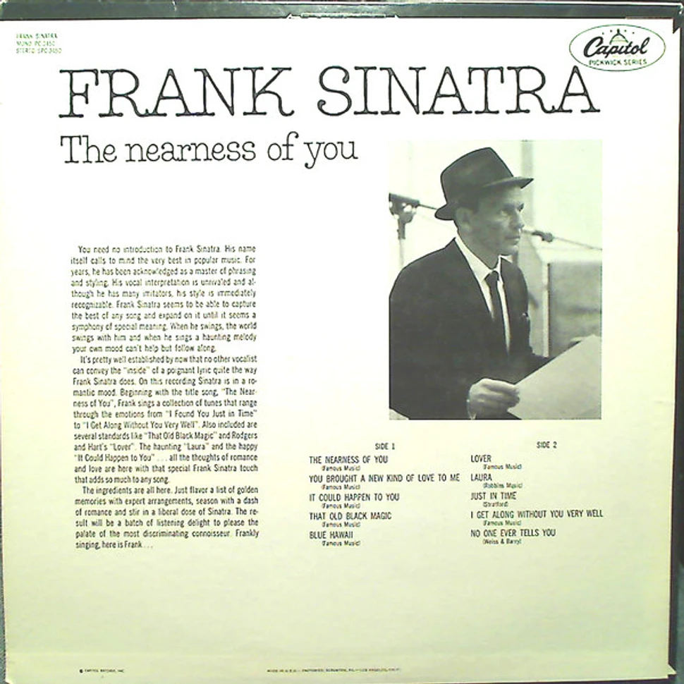 Frank Sinatra - The Nearness Of You