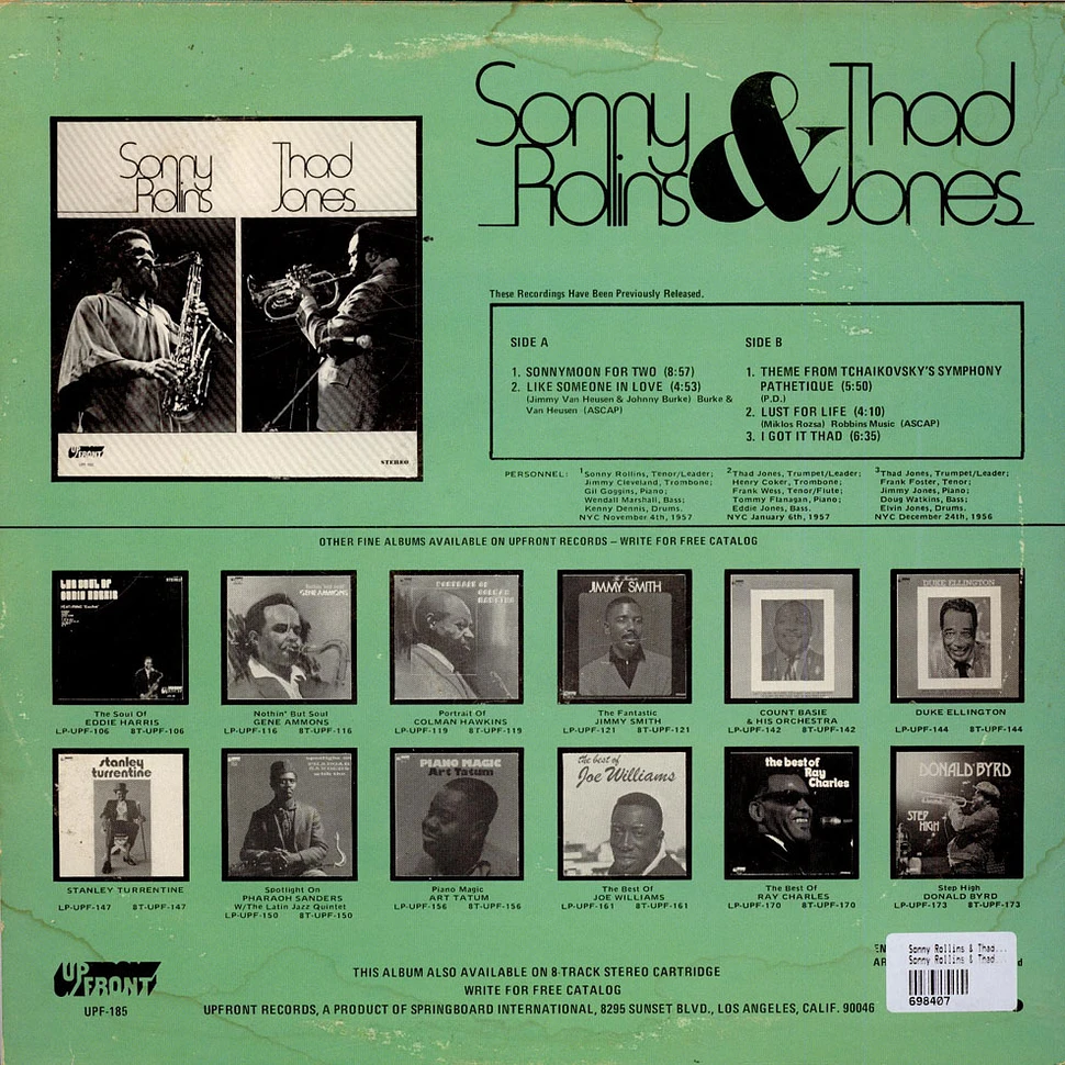 Sonny Rollins & Thad Jones - Sonny Rollins & Thad Jones