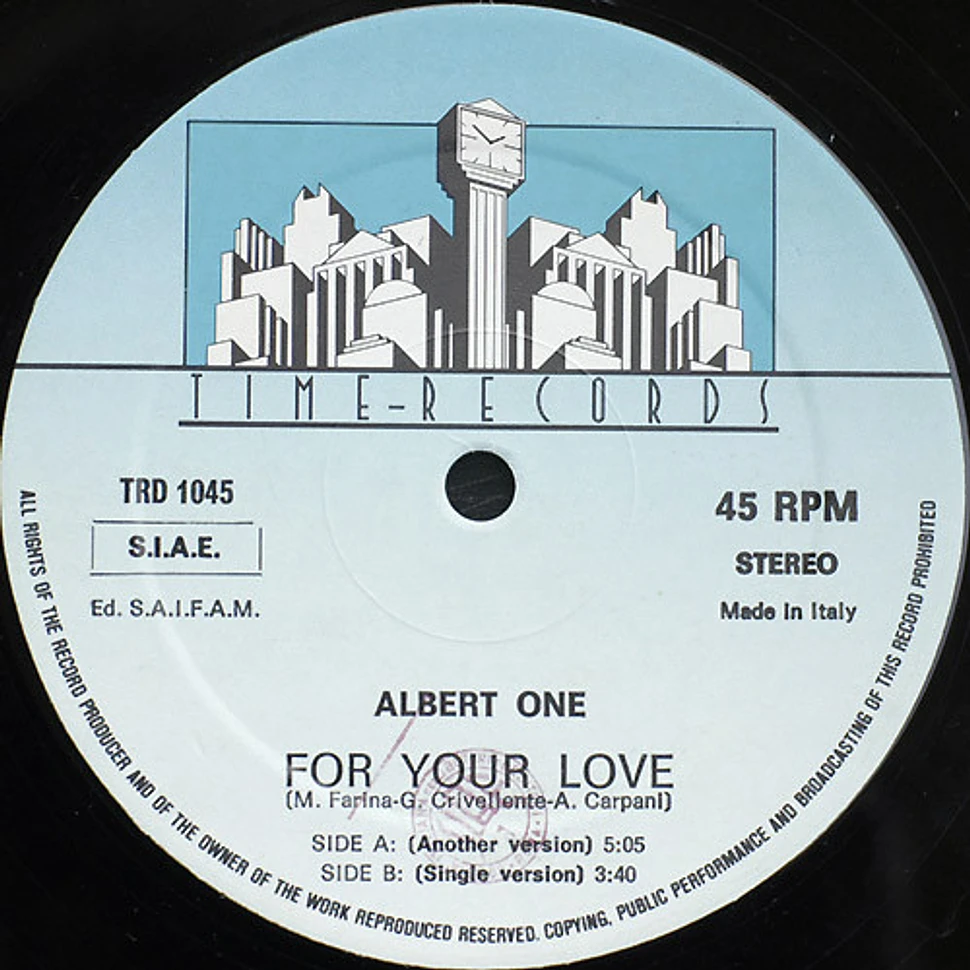 Albert One - For Your Love (Another Version)
