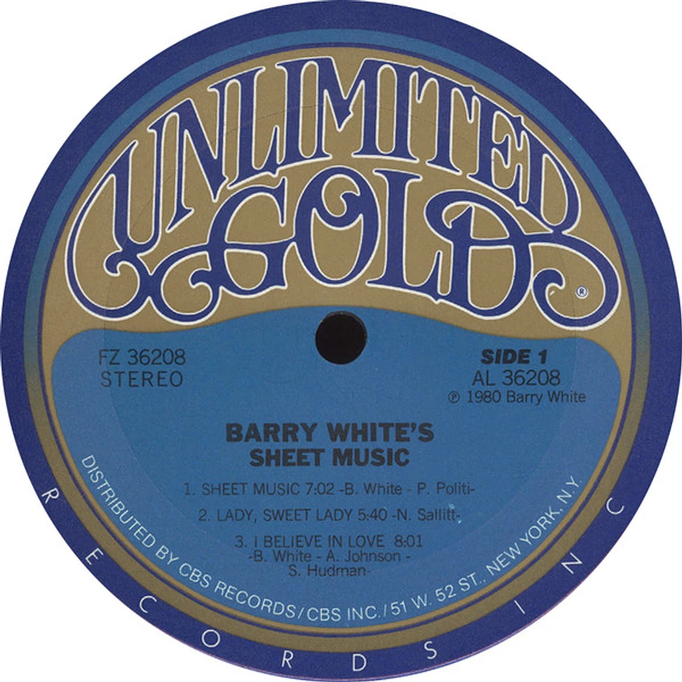 Barry White - Barry White's Sheet Music