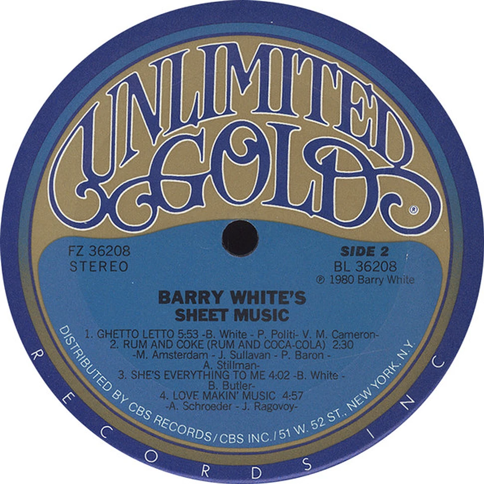 Barry White - Barry White's Sheet Music