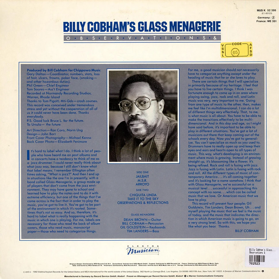 Billy Cobham's Glass Menagerie - Observations &