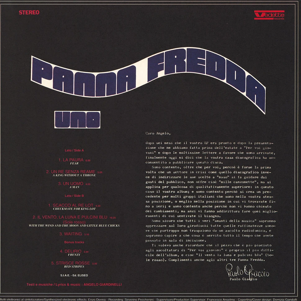 Panna Fredda - Uno Orange Vinyl Edition